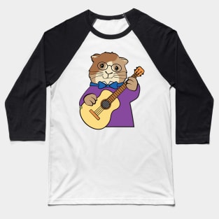 Guinea Pig Playing Guitar Baseball T-Shirt